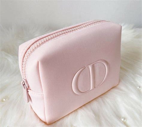 pink makeup bag dior